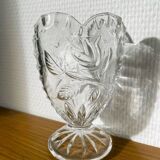 Vase allemand en cristal et forme de cœur
