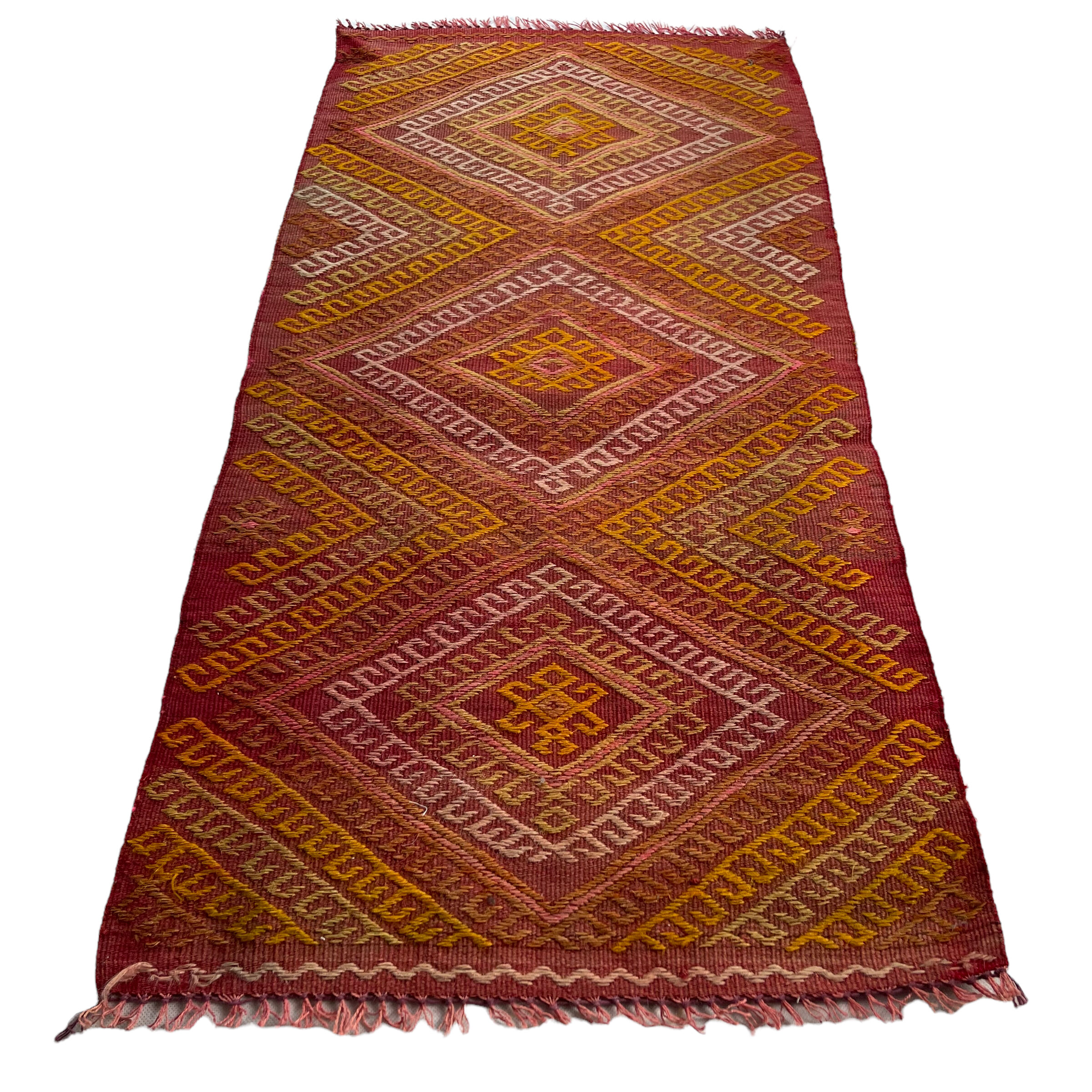 Vintage turkish kilim rug ,  96 x 47 cm