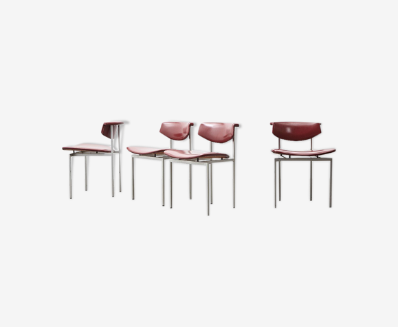Lot de 4 chaises par Rudolf Wolf pour Gaasbeek & Van Tiel 1962