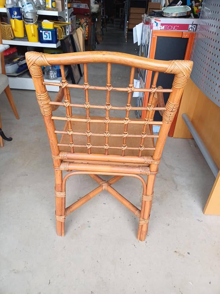 Vintage rattan armchair