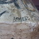 Vase vintage décor animaux préhistoire signé Armen