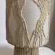 Bohemian table lamp, handcrafted lampshade signed Atelier Marmotte.