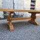 Large monastery table in solid oak – French handcrafted.