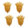 Set of Four Venetian Gold Graniglia “Leaf” Murano Glass Wall Sconcess
