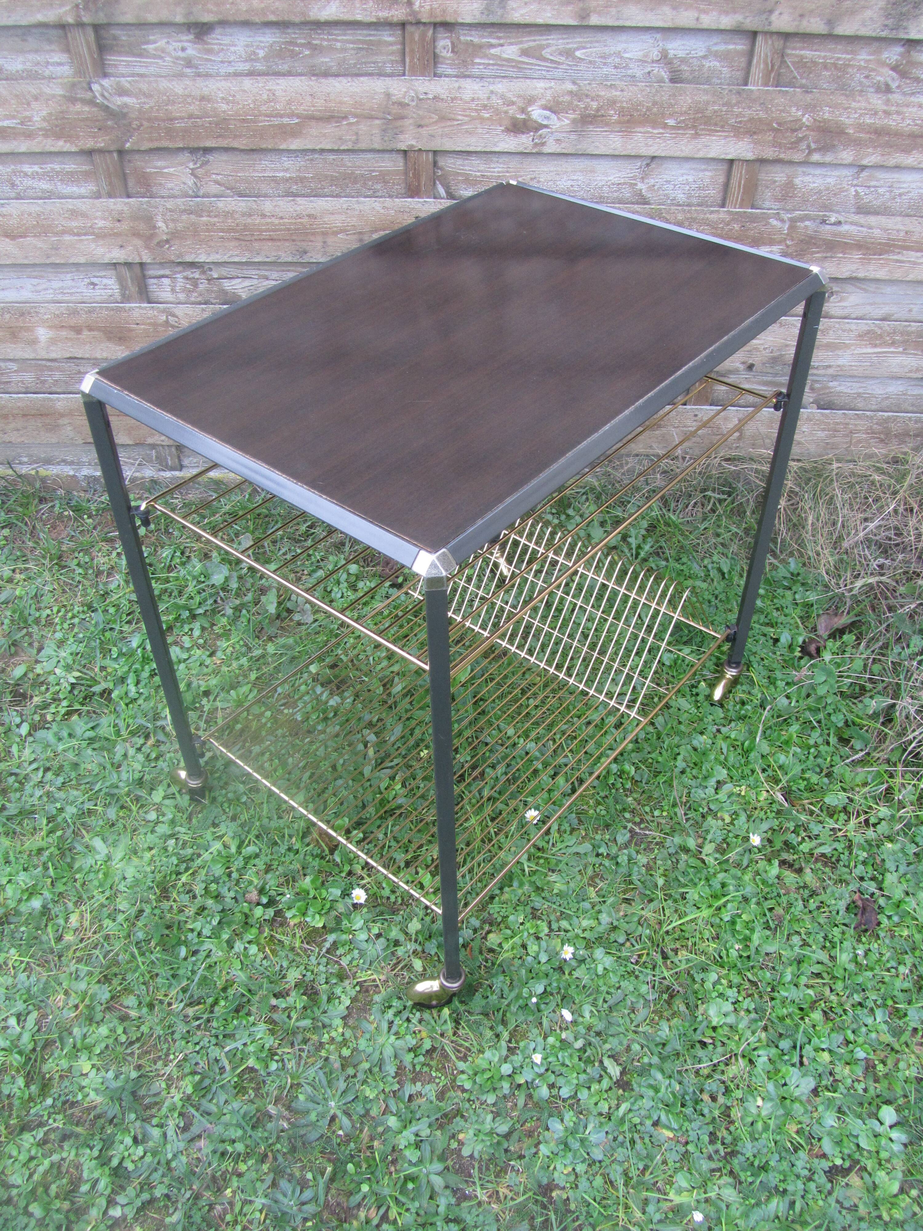 Vintage rolling table vinyl binder