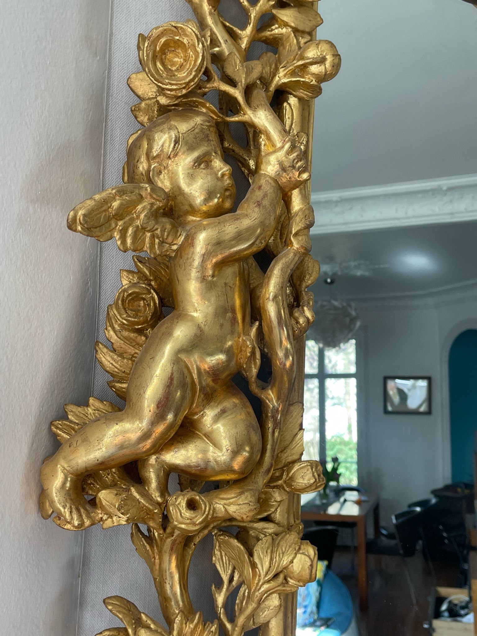 Mirror XVIIIth italian baroque 142x118cm