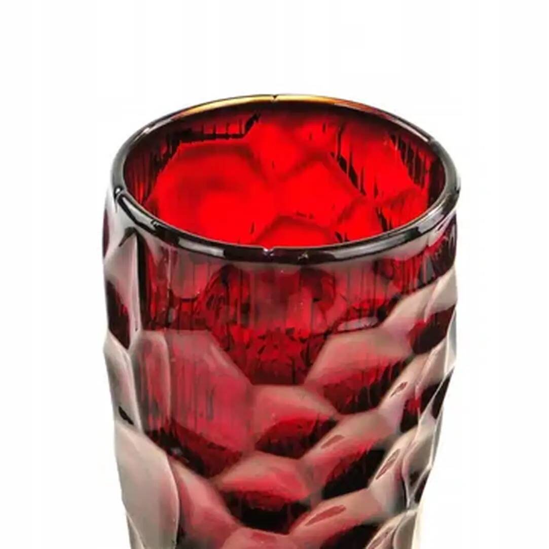 Okulus vase, transparent glass, Ząbkowice, Poland, 1970s