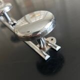 old chrome metal coat rack