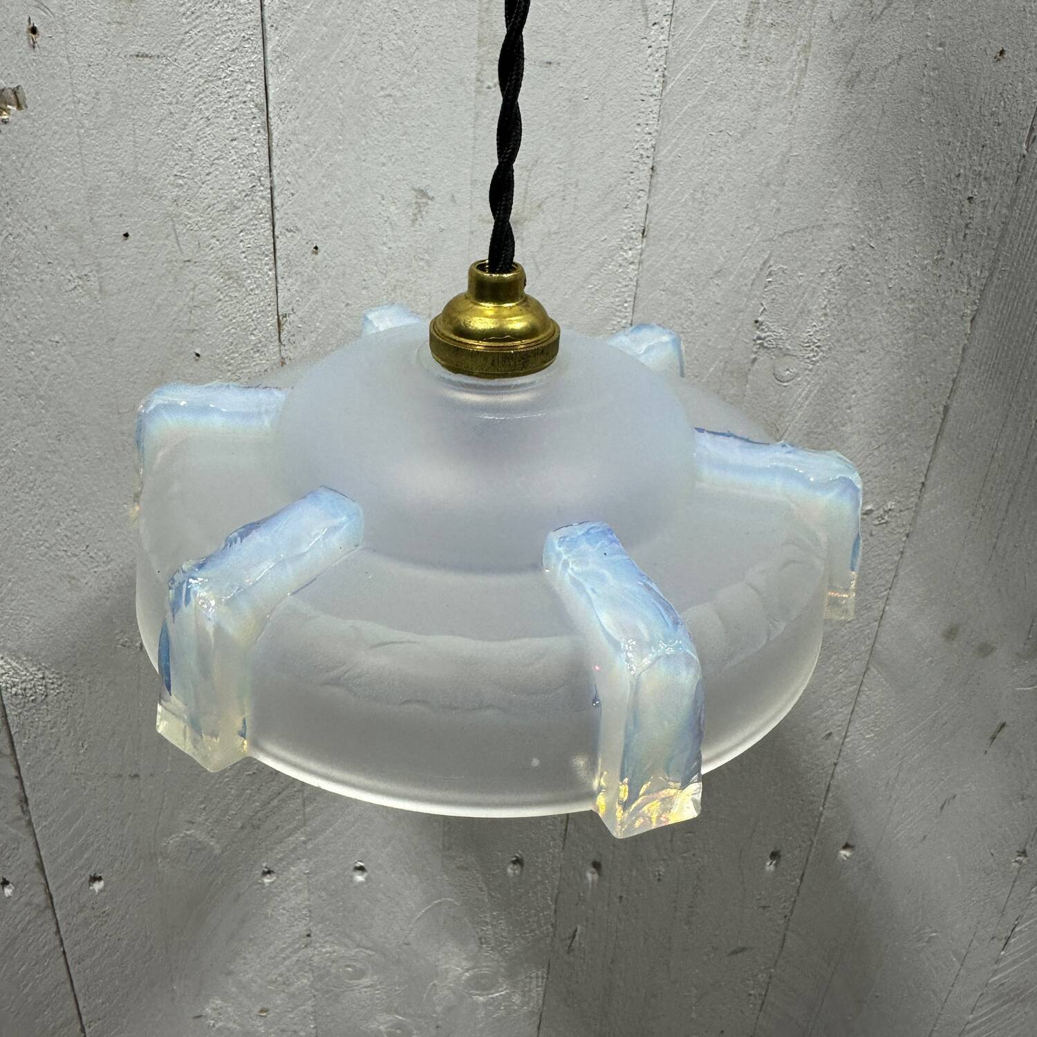 Milky white glass chandelier
