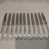 11 silver-plated dessert knives by Christofle silversmiths, Albi pattern