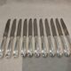 11 silver-plated dessert knives by Christofle silversmiths, Albi pattern