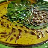 Vallauris ceramic garlic grater plate