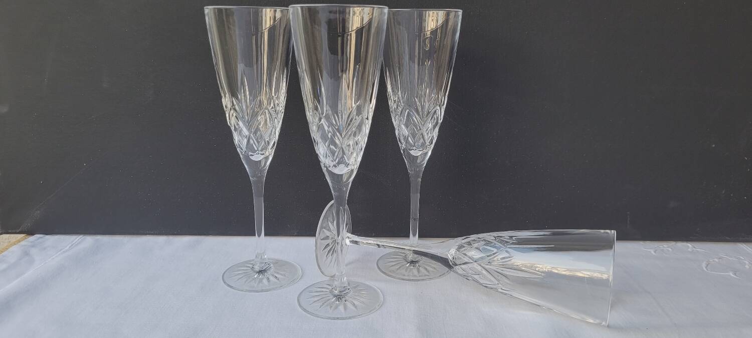 Set de 4 flûtes cristal