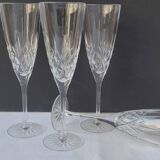Set of 4 crystal flutes
