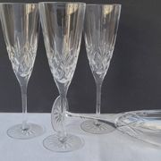 Set of 4 crystal flutes