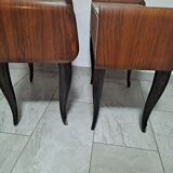 Pair of Mcm italian bedside units tables 1950s