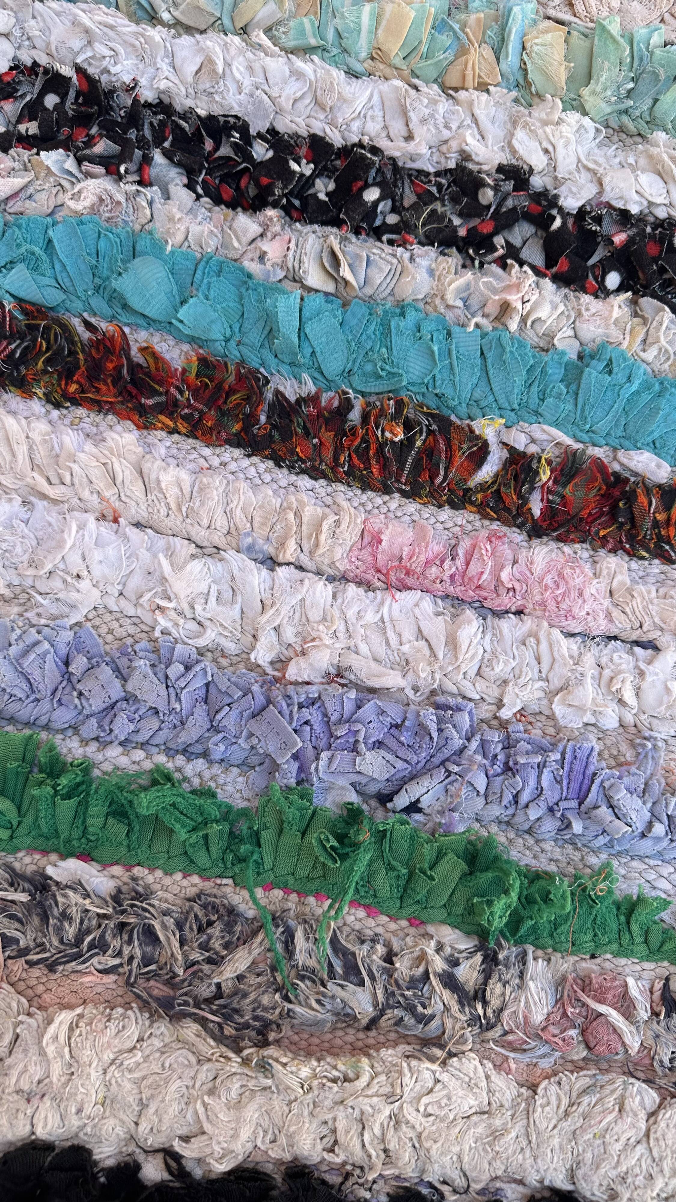 Moroccan carpet Boucherouite colored - 104 x 196 cm