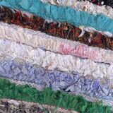 Moroccan carpet Boucherouite colored - 104 x 196 cm