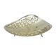 Vintage plated plate on leaf-shaped legs, silver-plated, Germany, 1970s.