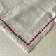 Hand embroidered linen tablecloth and napkins
