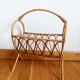 Porte-revues en rotin vintage 1960