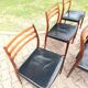 6 chaises Niels Otto Moller no78 en palissandre et cuir