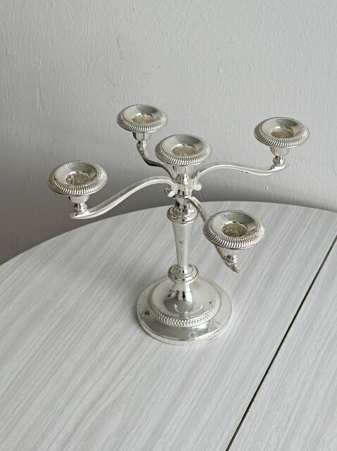 Chandelier ancien à 5 branches en métal