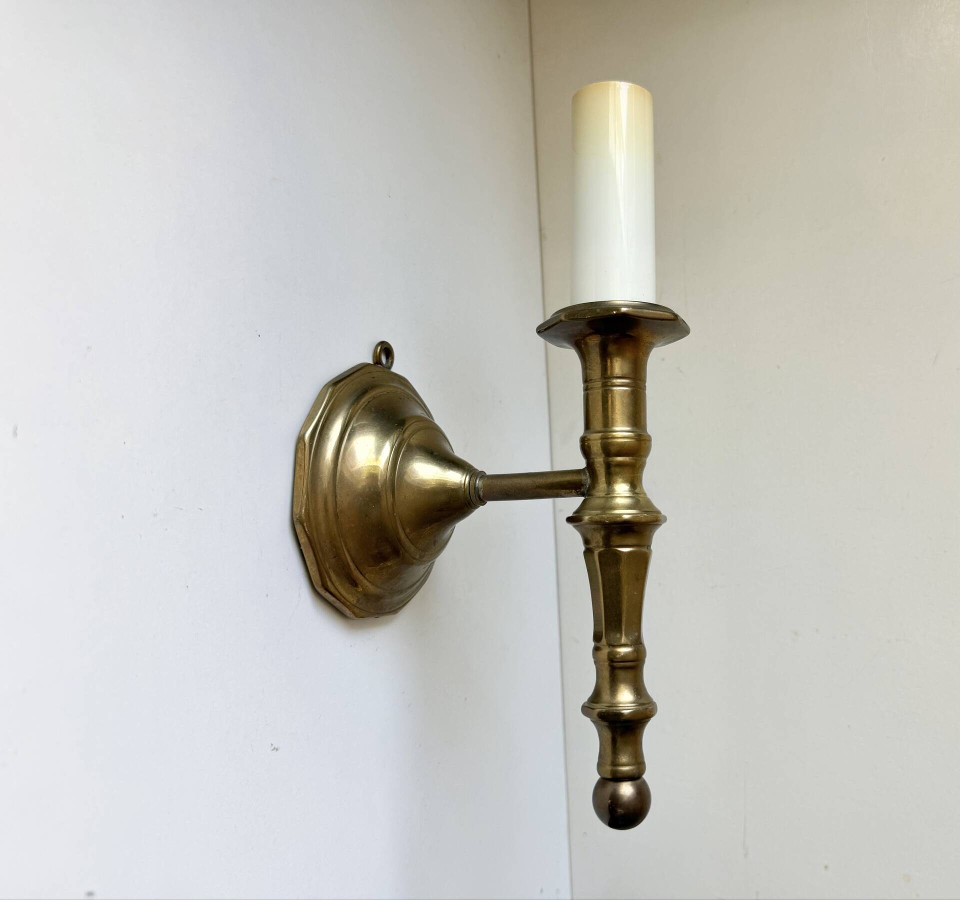 Pair of Solid Brass Antique wall lamps Sconces