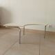 Table basse vintage tripode chrome et formica années 80