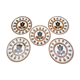 Set of 5 plates model Kimono-Boch La Louvière-70s