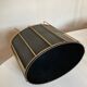 Modernist paper basket 1960 in black sheet metal and golden brass