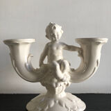 Antique porcelain candlestick