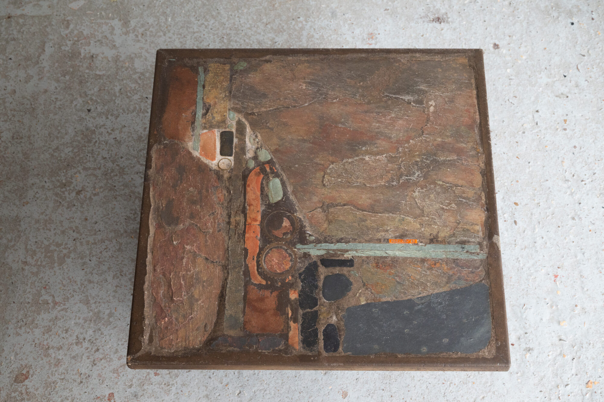 Brutalist coffee table by Paul Kingma