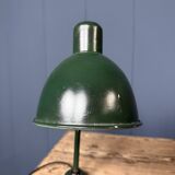 Dark green Bauhaus desk lamp