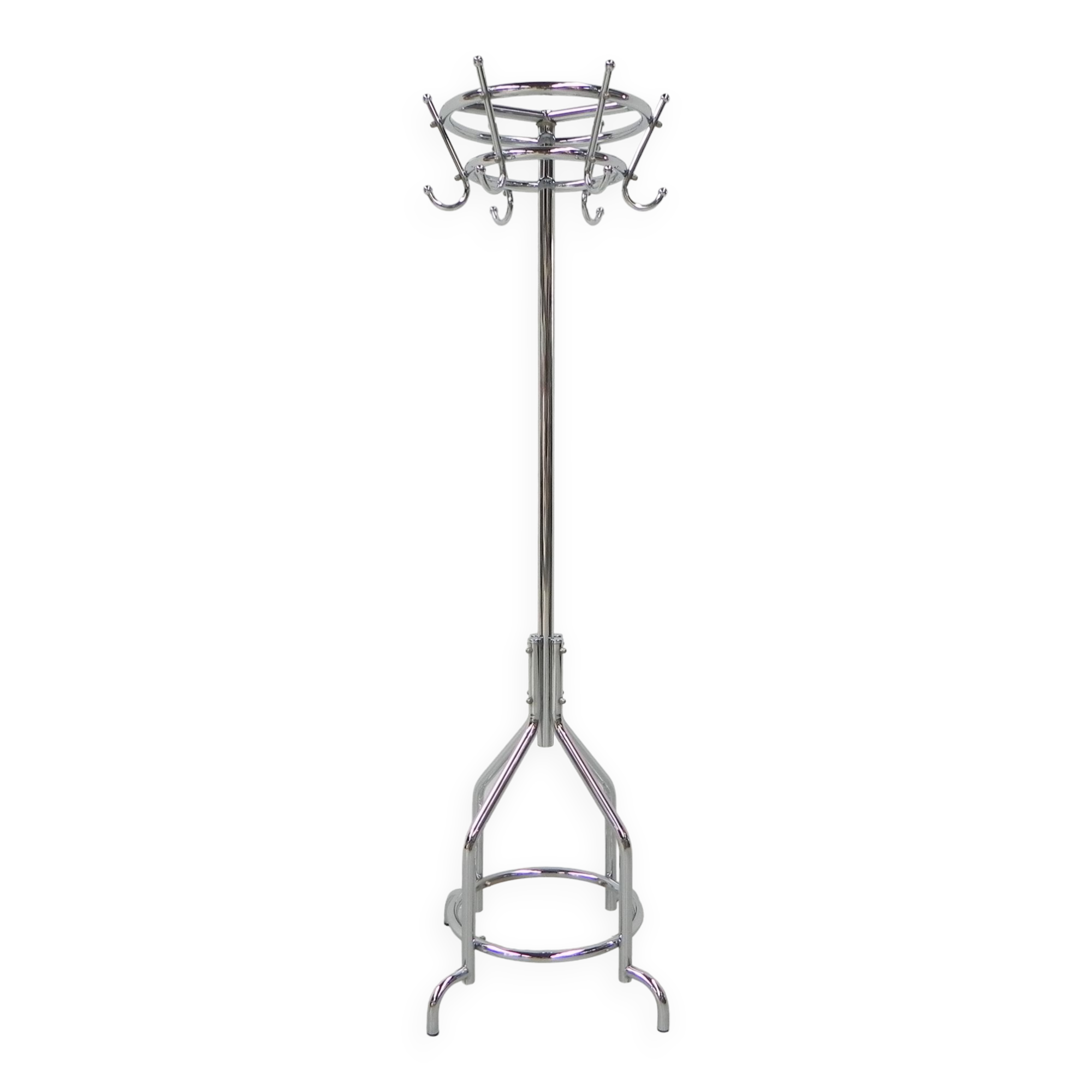 Standing chrome-plated Tubax coat rack