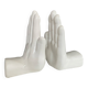 Pair of vintage ceramic enamelled hand bookends