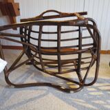 Rare-Vintage - Set of two rattan and bamboo armchairs - reclining armchairs - 80s