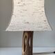 Vintage openwork wood lamp annees 60