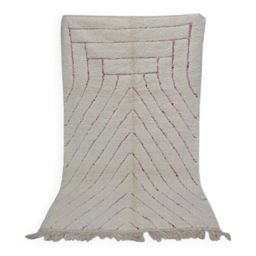 Handmade natural wool rug, traditional artisan size 2/3 m.