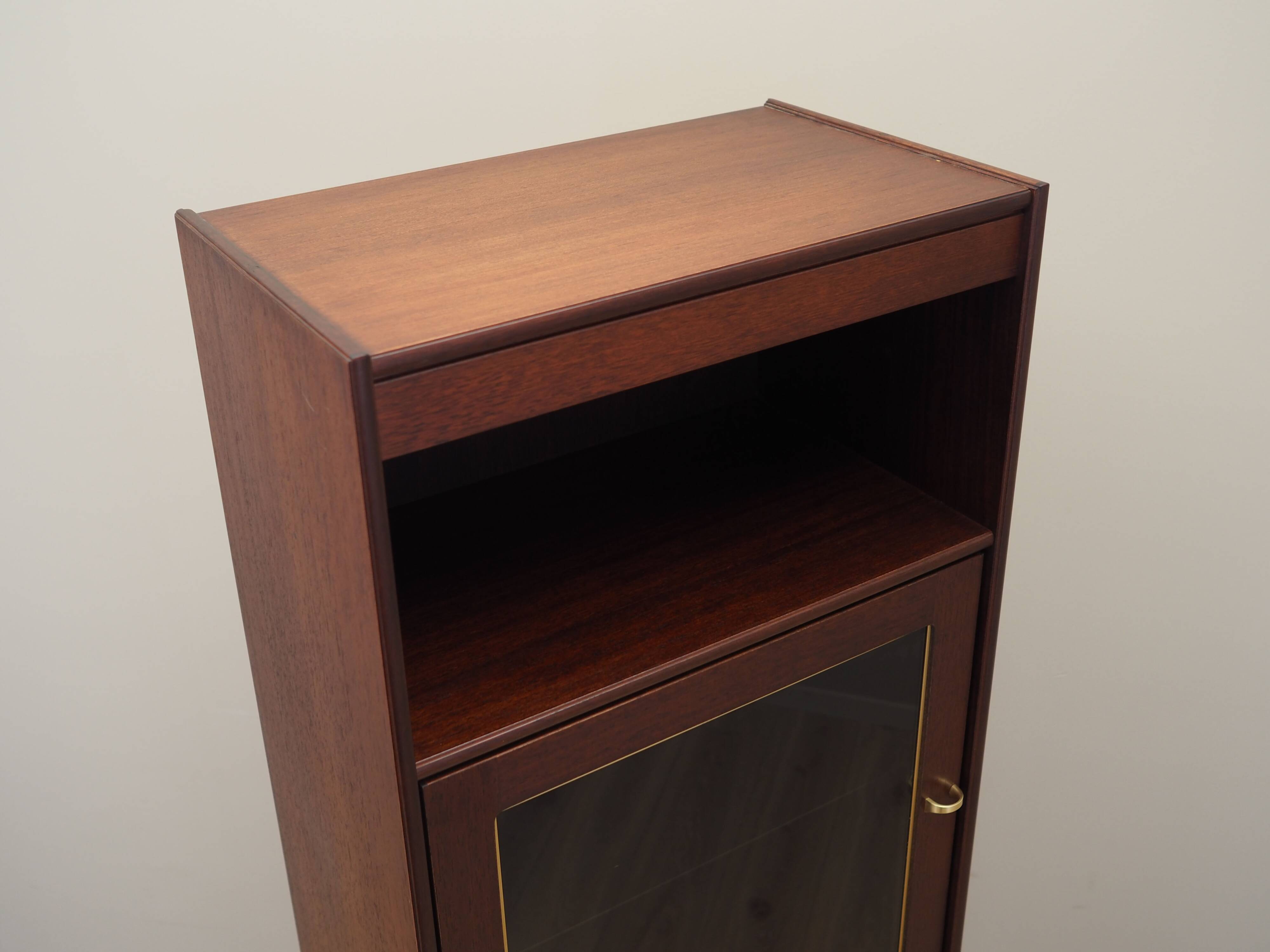 Mahogany showcase, Danish design, 1970s, production: Denmark