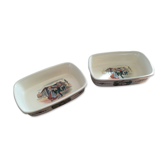 Set of 2 Butters Sarreguemines Obernai