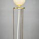 1970s NAPAKO Space Age Brass and Cream Pendant Light, Czechoslovakia