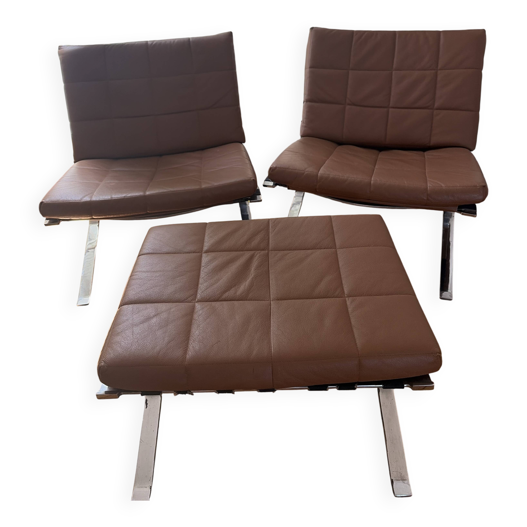 Armchairs and footrests by Olivier Mourgue