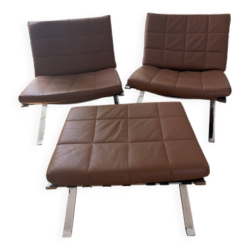 Armchairs and footrests by Olivier Mourgue