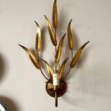 Gold metal leaf wall light