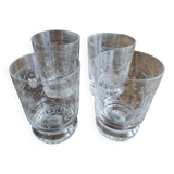 Set of 4 crystal water glasses, Concord model, from Cristallerie Theresienthal