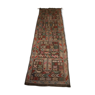 Tapis type carpette kilim étroit et long 62x200cm