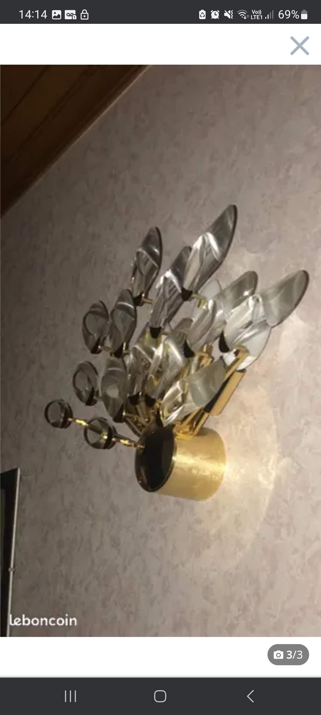 Vintage crystal chandelier