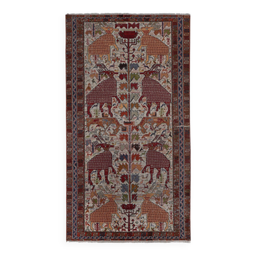 Kilim turc vintage tissé main 114x217 cm