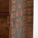 Antique wall cabinet painted with floral motifs (c.1850) #8